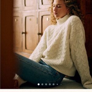 Cozy Cable Knit Sweater - Cream